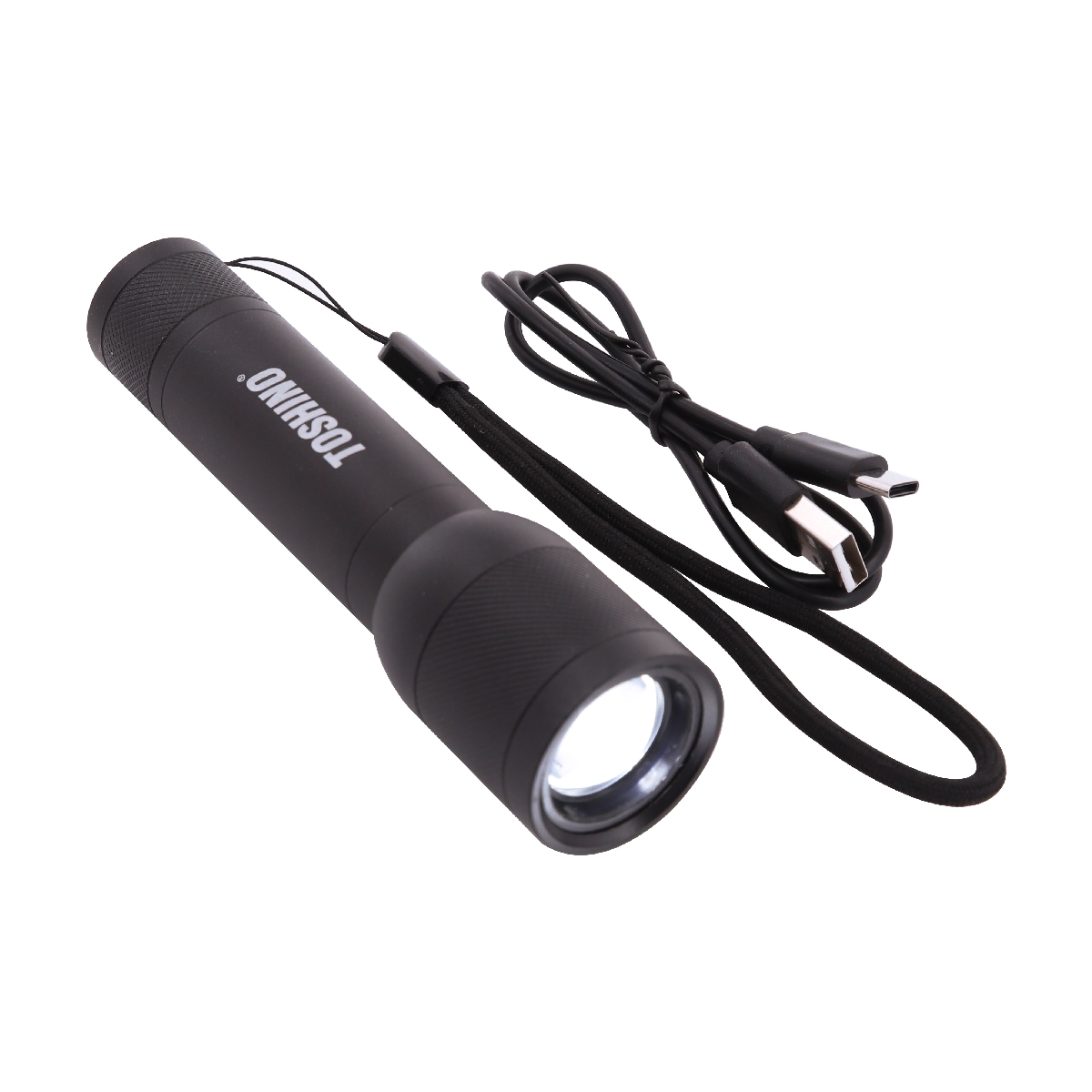 FL0146 ไฟฉายLED 200LUMENS ชาร์จไฟ สีดำ