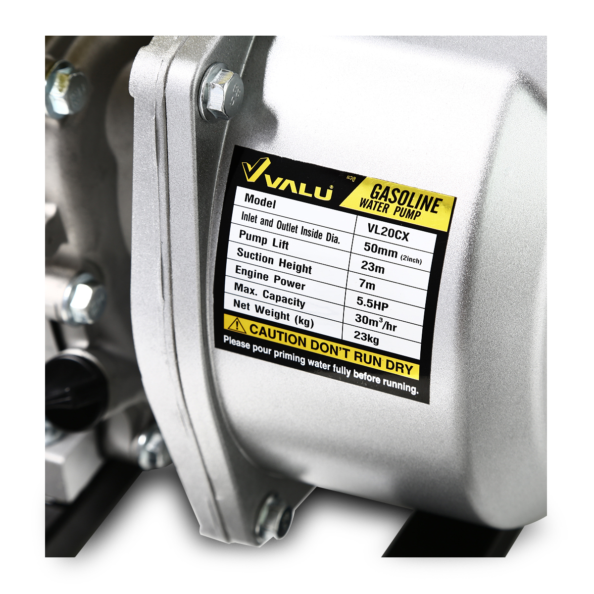 VL20CX ปั๊มน้ำเครื่องยนต์ 2 นิ้ว 5.5 HP