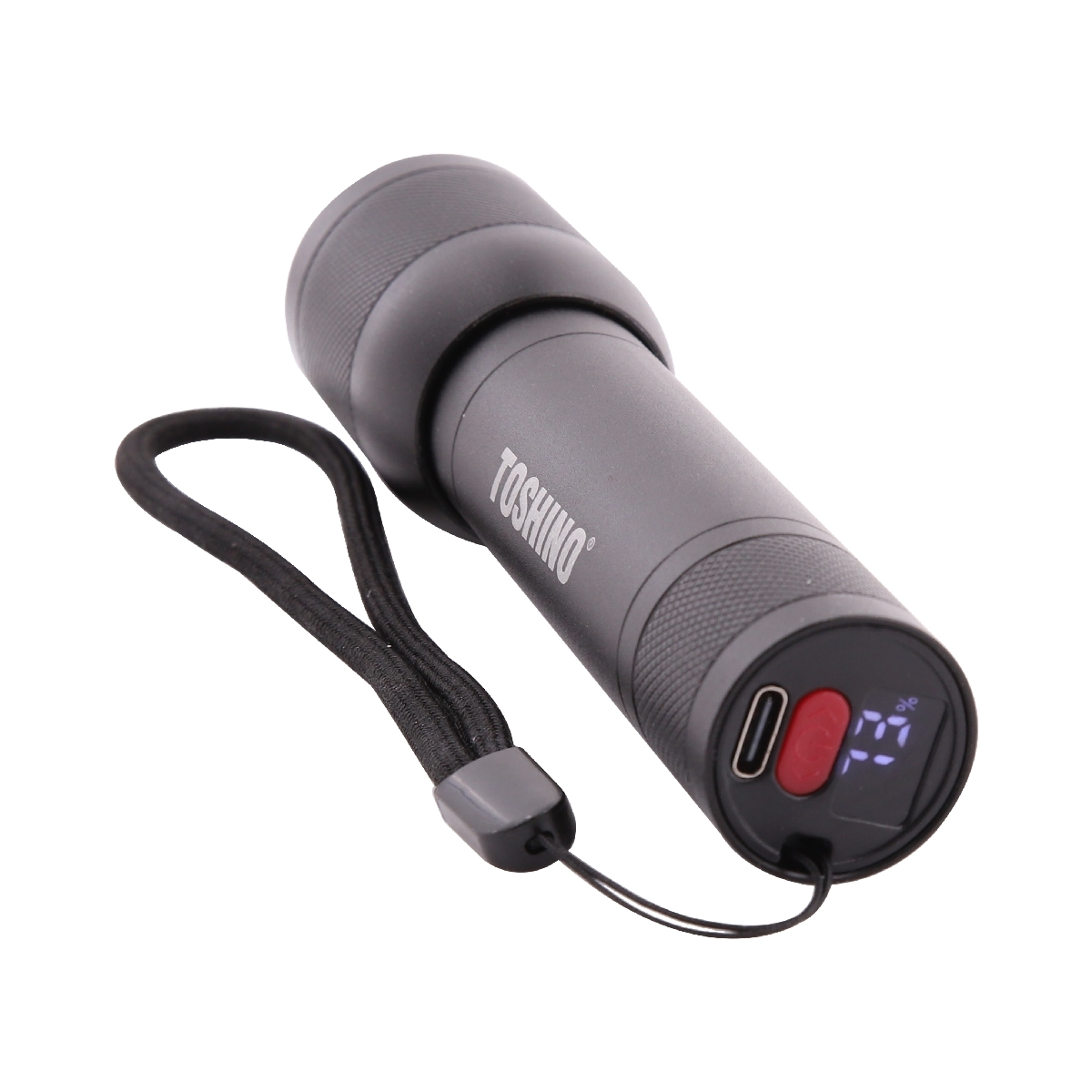FL0146 ไฟฉายLED 200LUMENS ชาร์จไฟ สีดำ