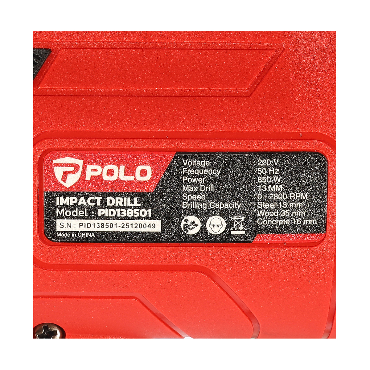 PID138501 สว่านกระแทกไฟฟ้า 13 มม 850W