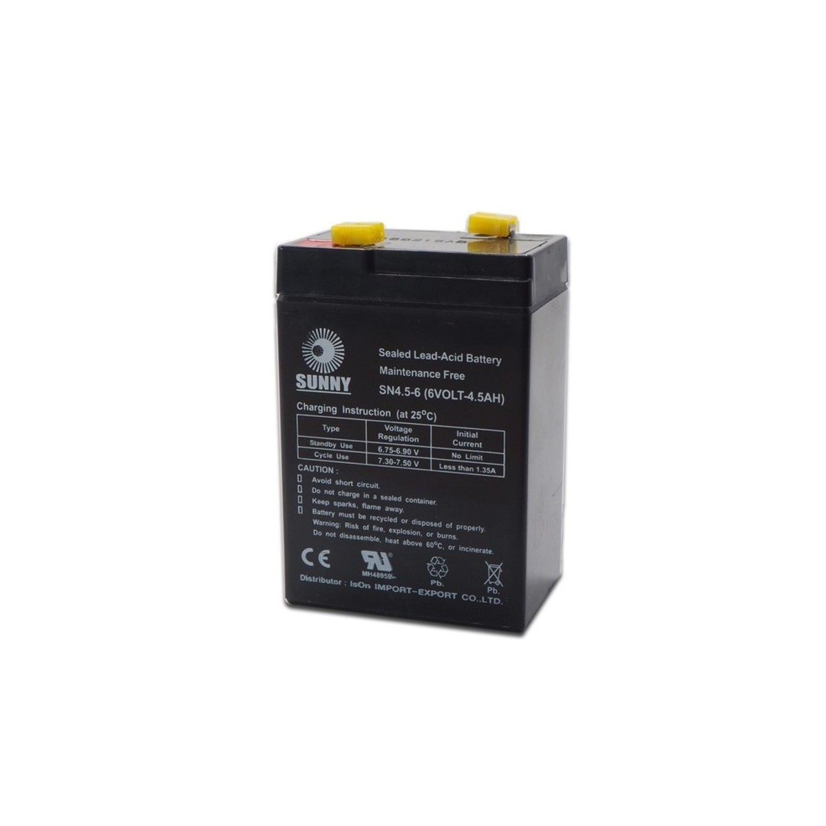 แบตเตอรี่แห้ง รุ่น SN4.5-6 ขนาด 6V-4.5AH