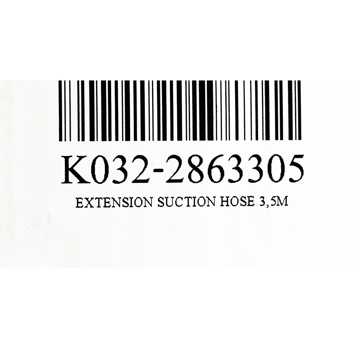 EXTENSION SUCTION HOSE 3,5M