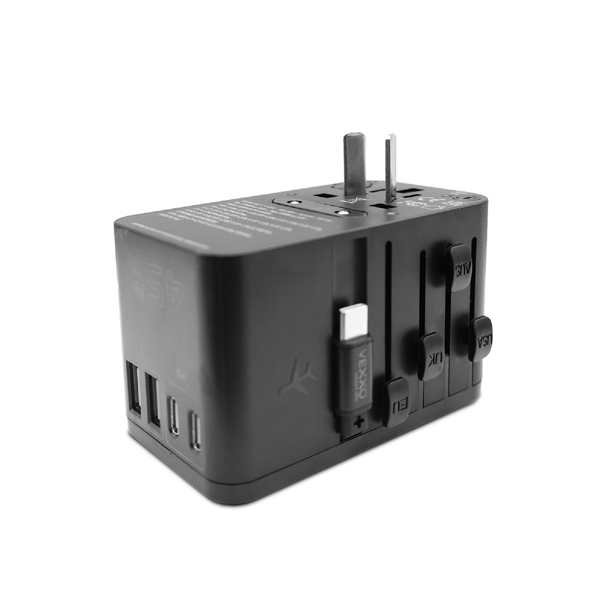 VAP-TC45W หัวปลั๊กแปลง 4IN1 USB 45Wสีดำ