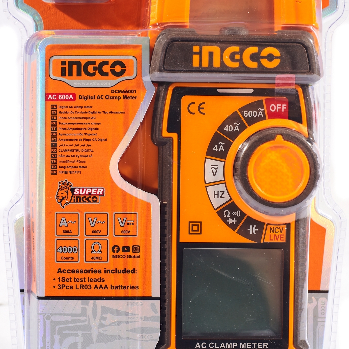ดิจิตอลแคลมป์มิเตอร์ AC 600A
