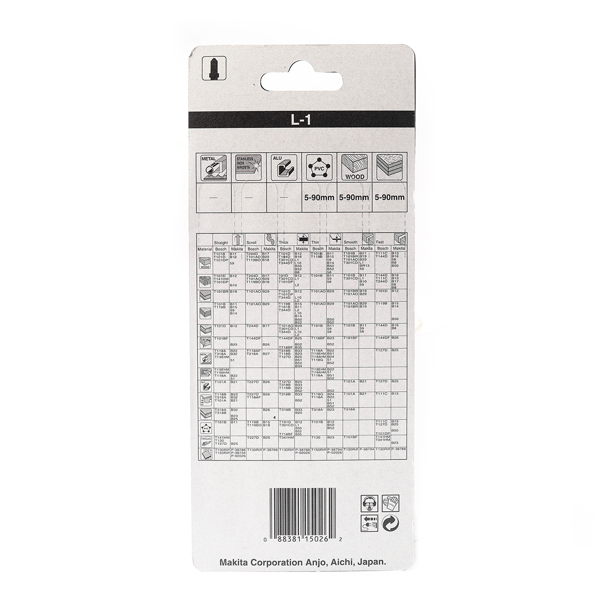 ใบเลื่อยจิกซอ L-1(5ใบ/1PAC) A-86290