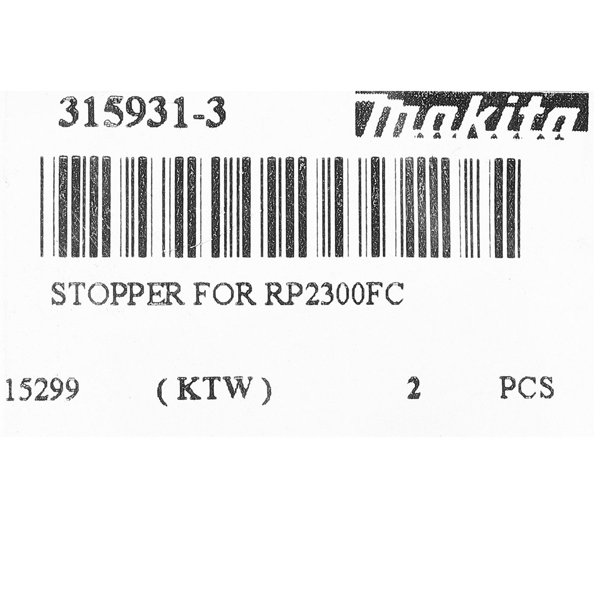 อะไหล่ RP2301FCG#71 STOPPER