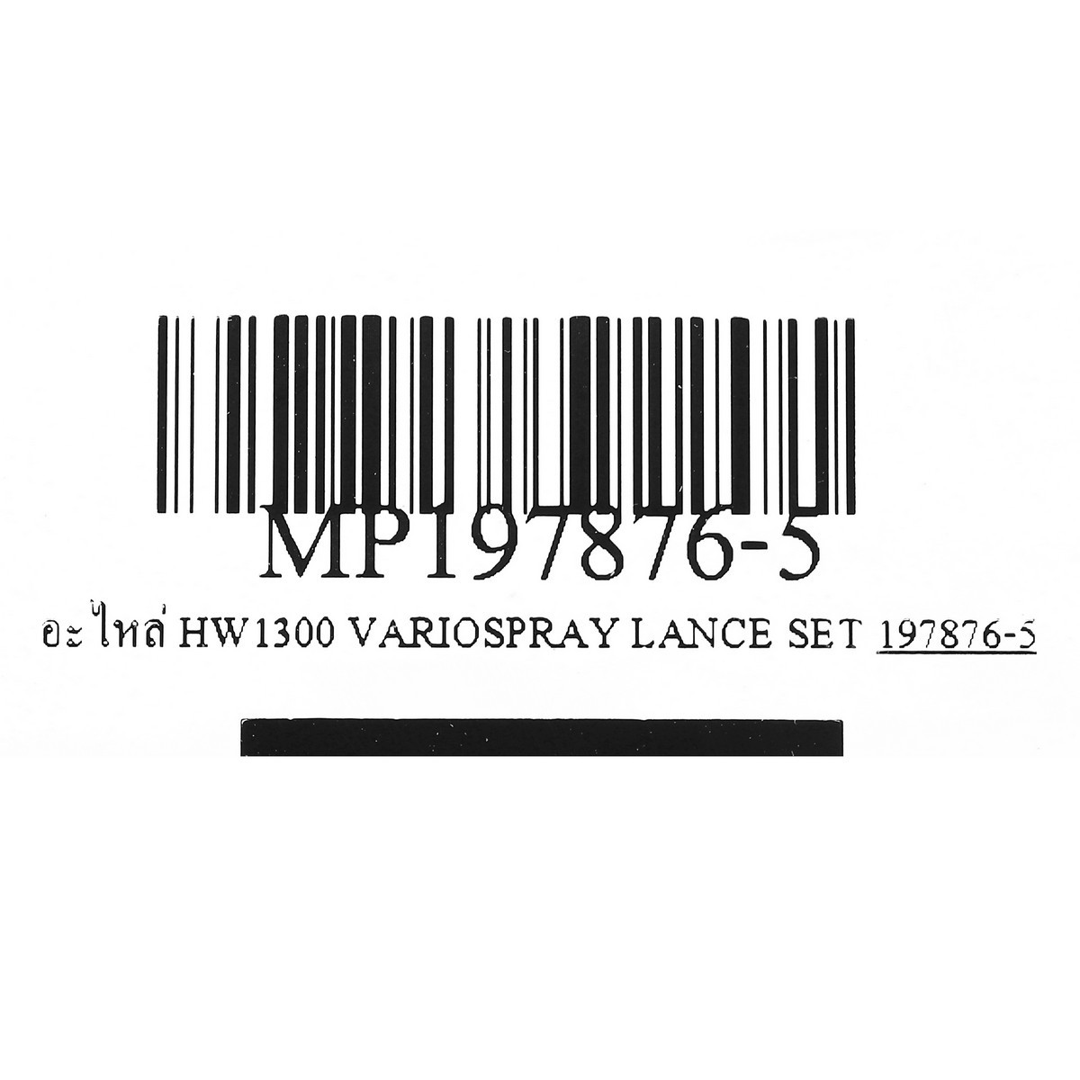 อะไหล่ HW1300 VARIOSPRAY LANCE SET