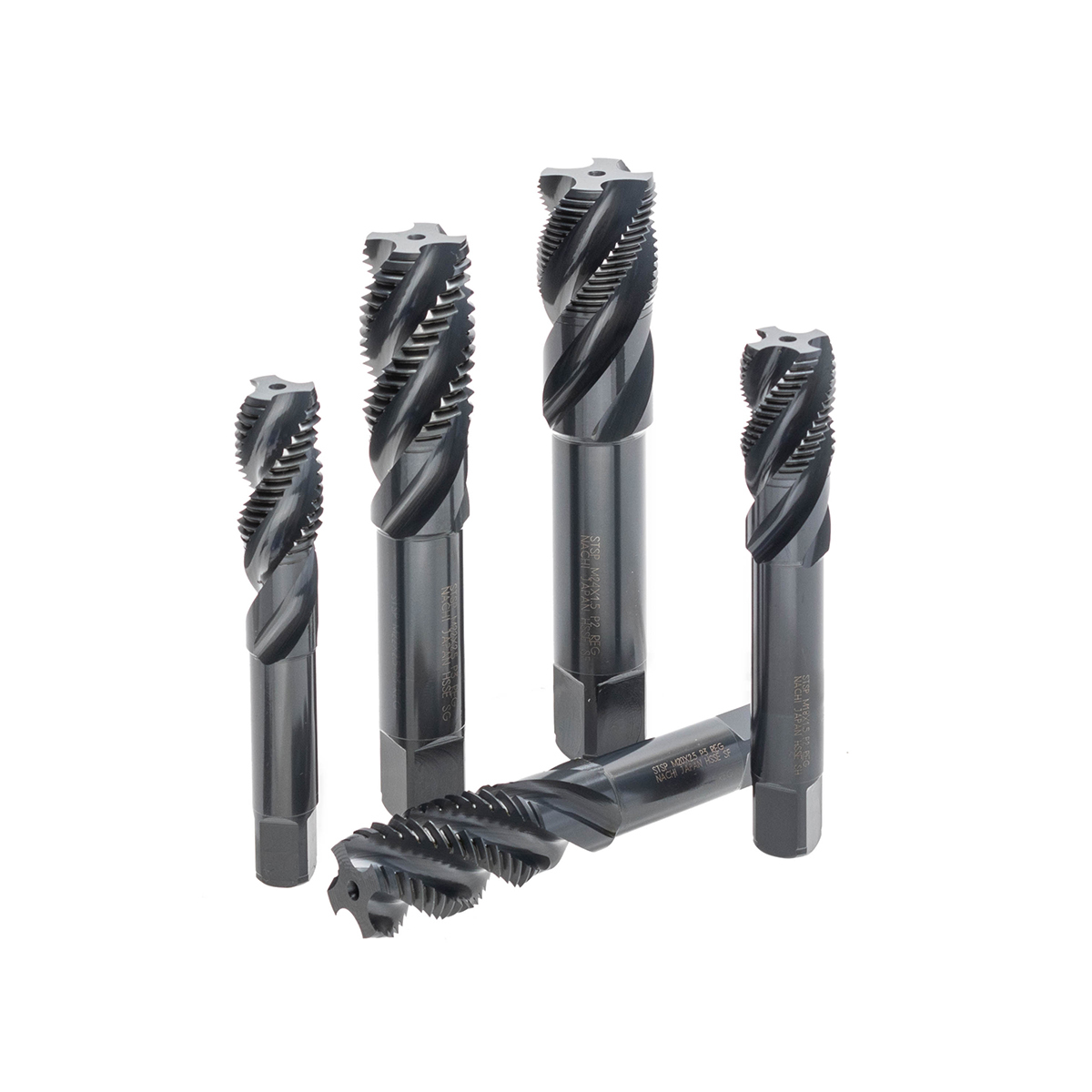 L6866_M18X2.5R+2 ดอกต๊าปร่องเกลียวสีดำ