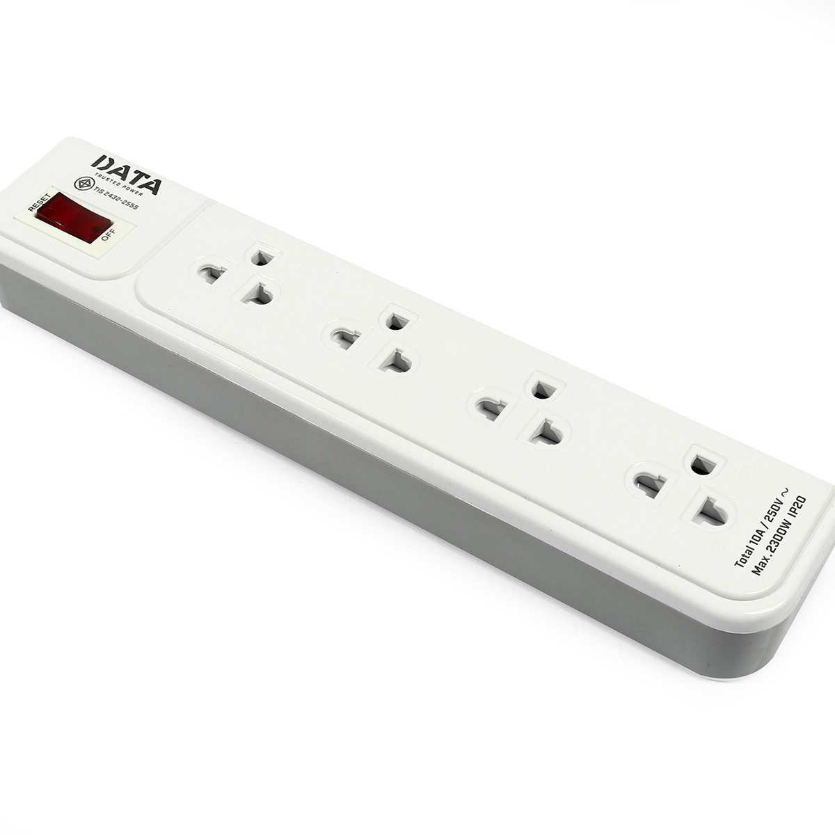 AP4195 ปลั๊กรางไฟ 4ช่อง 1สวิตซ์ 3ม เทา