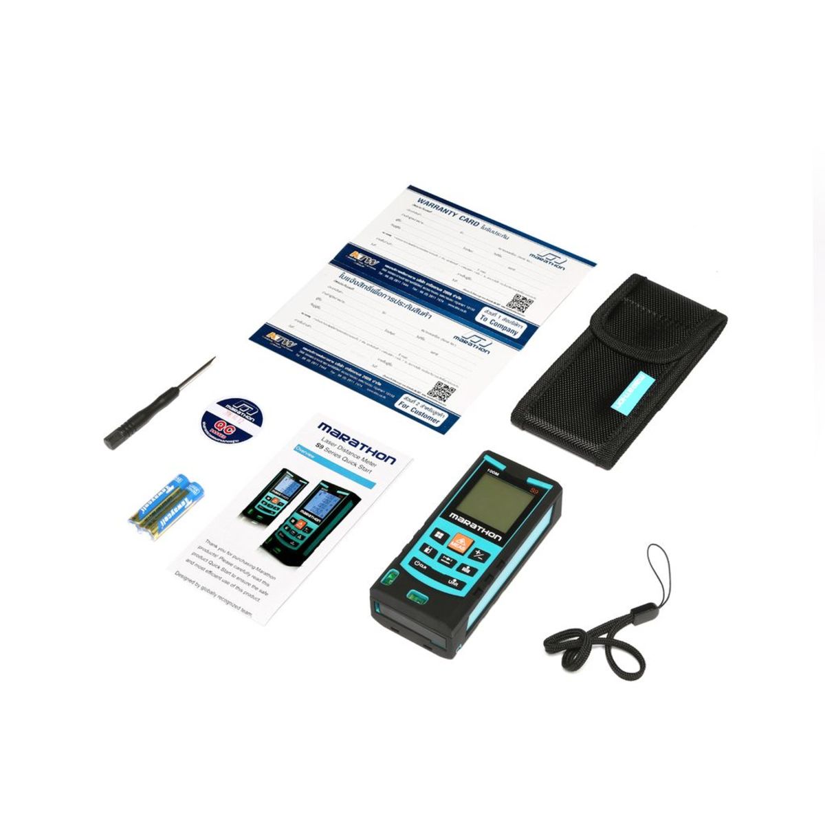 S9เครื่องวัดระยะทางเลเซอร์100ม.+ระดับน้ำ