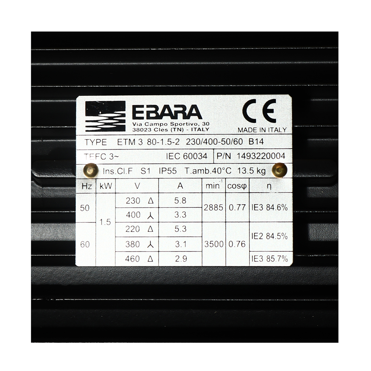 EVMS5 7F5/1.5 ปั๊มน้ำหลายใบพัดแบบตั้ง