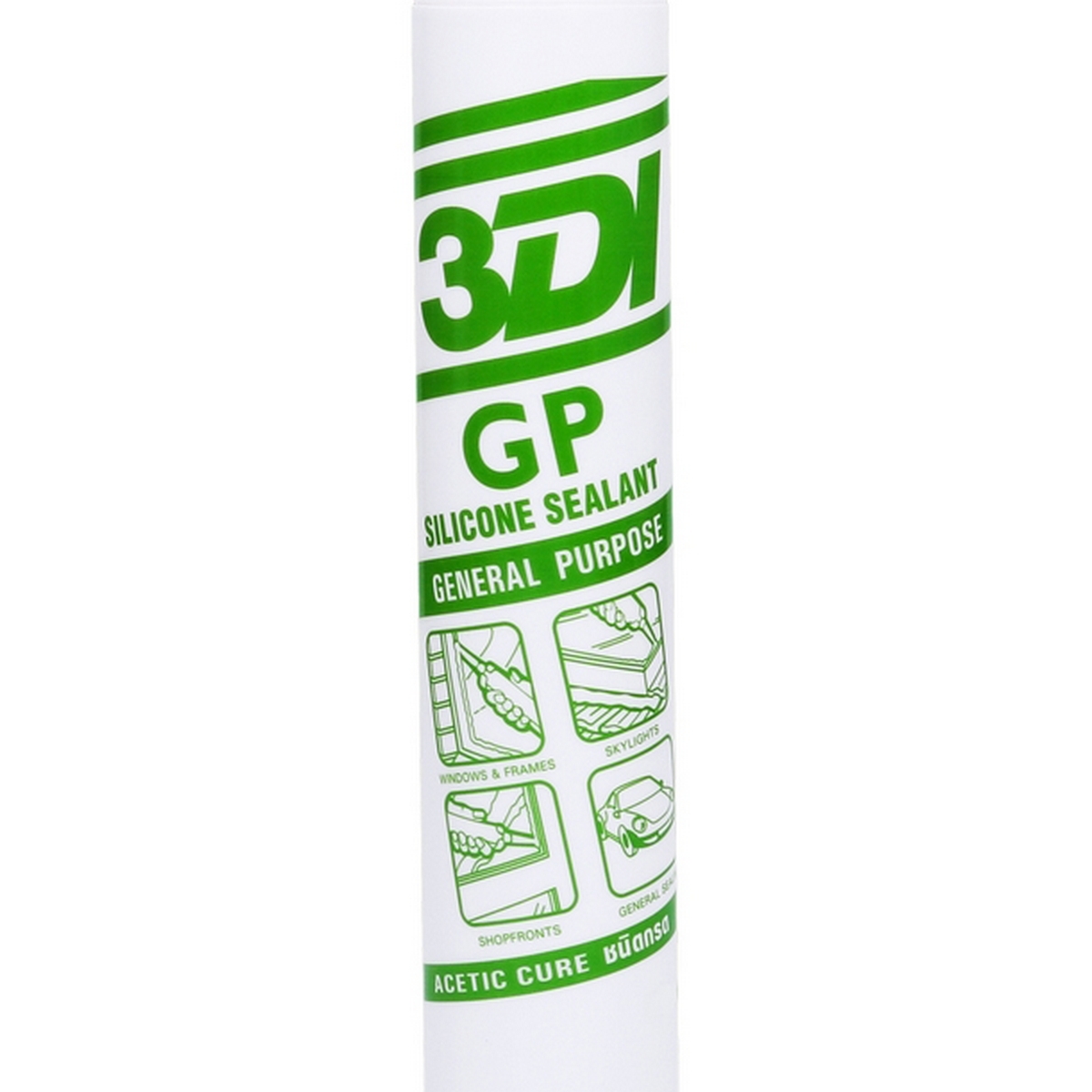 ซิลิโคนยาแนวGPชนิดมีกรด สีดำ 280ML
