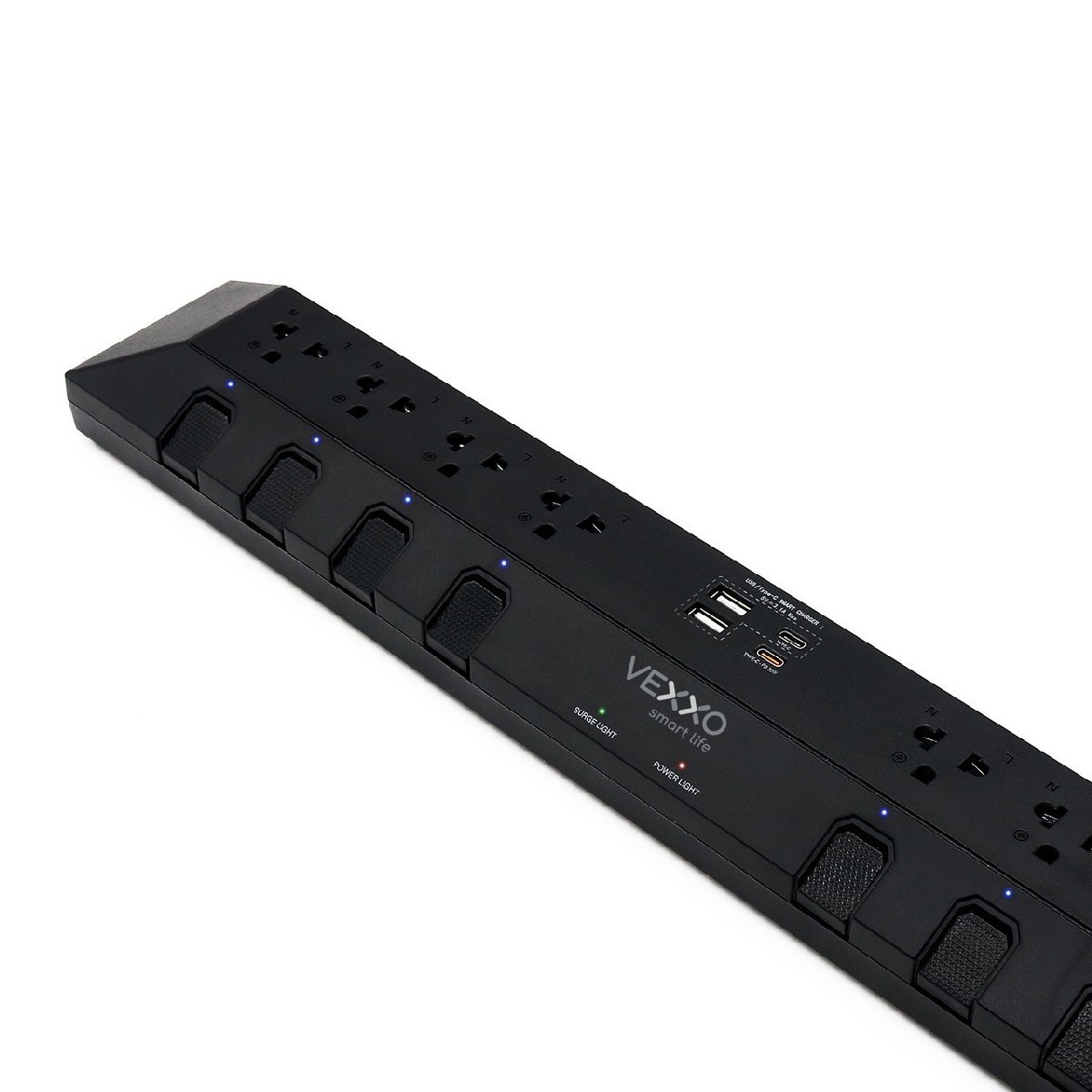 DO-883 ปลั๊กรางไฟ8ช่อง 8สวิตช์ USB3ม ดำ