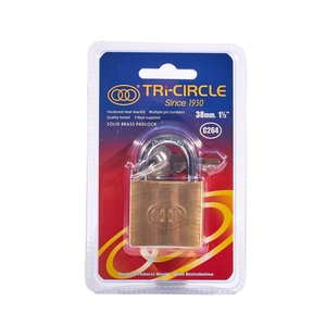 กุญแจทองเหลืองสามห่วง(คอสั้น)C264 1 1/2"