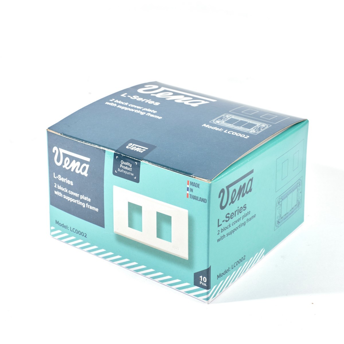 L-SERIES ฝาครอบพลาสติก 2 ช่อง