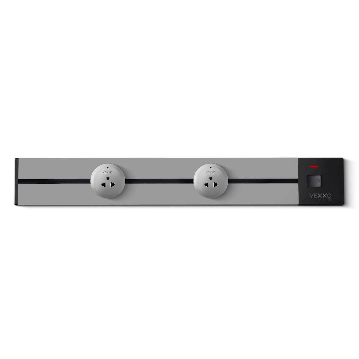 PWB1-6200 ชุดรางไฟ เต้ารับ2ชิ้น 60ซม เทา