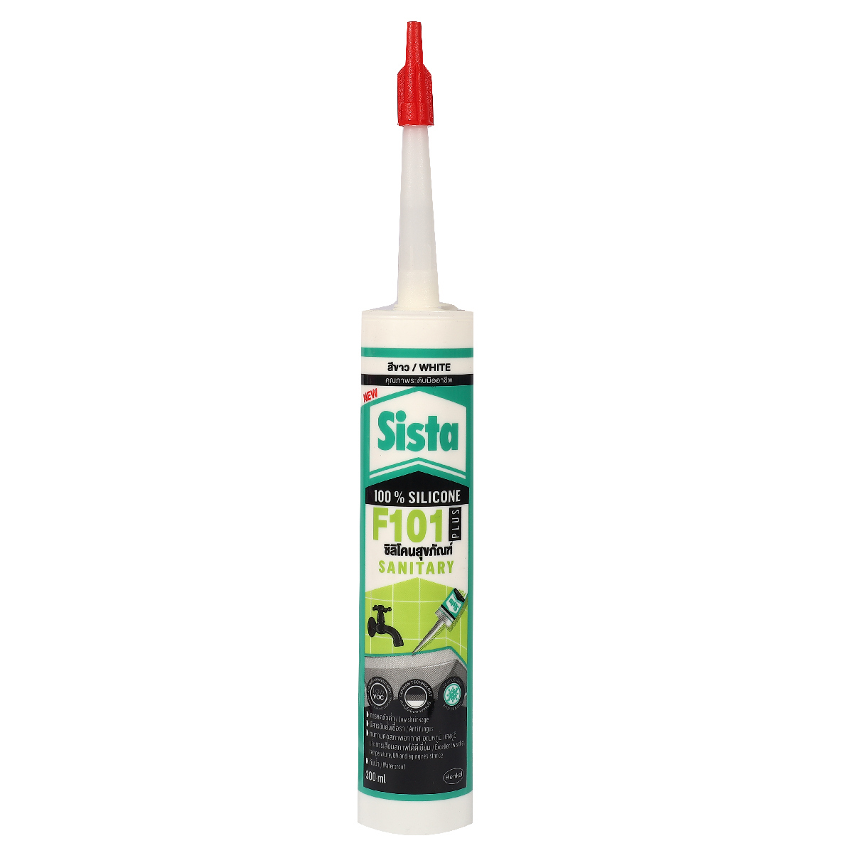 F101 PLUS ซิลิโคนยาแนวสุขภัณฑ์ สีขาว
