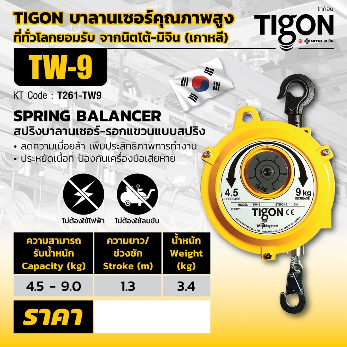 รอกแขวนแบบสปริง TW-9