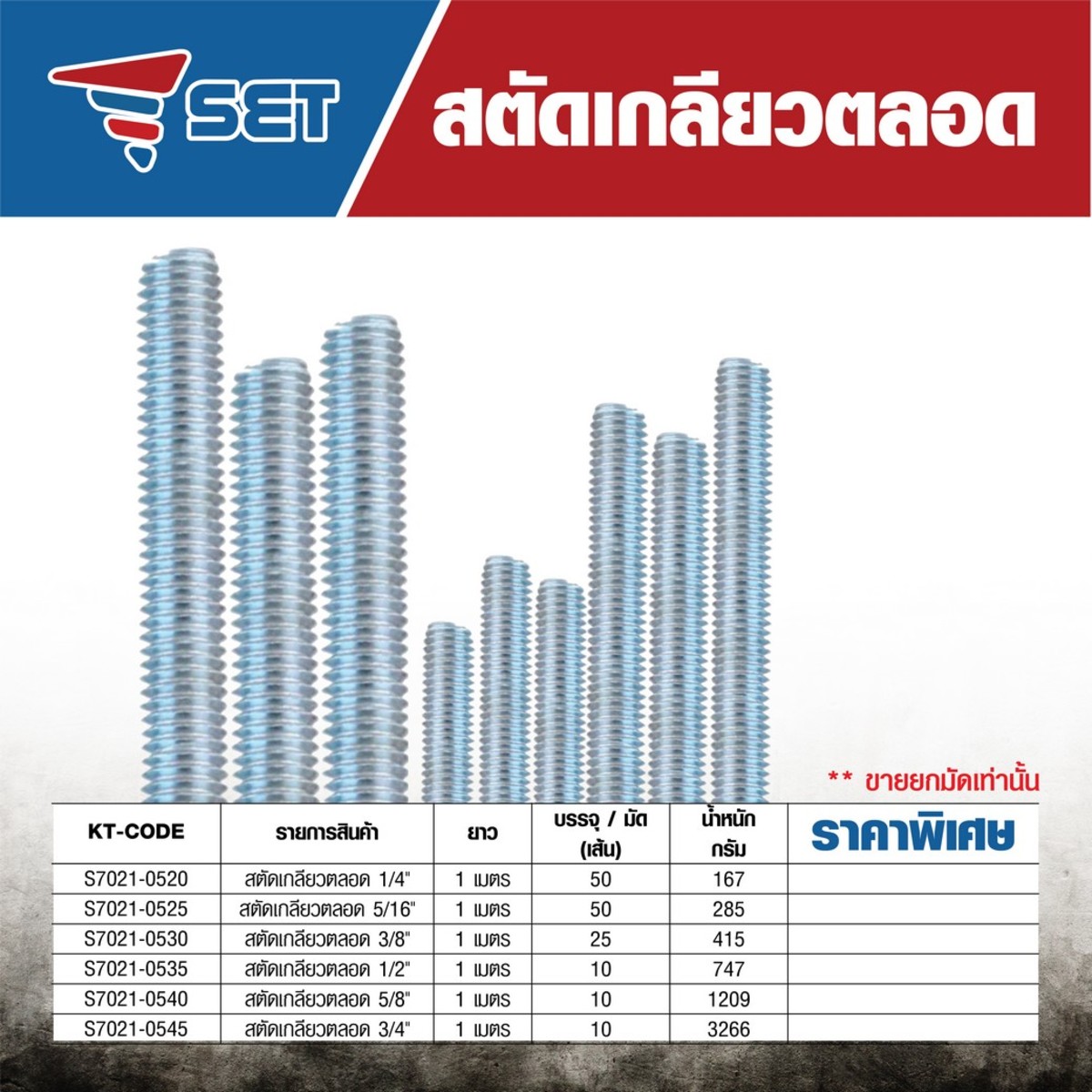 สตัดเกลียวตลอด 5/16