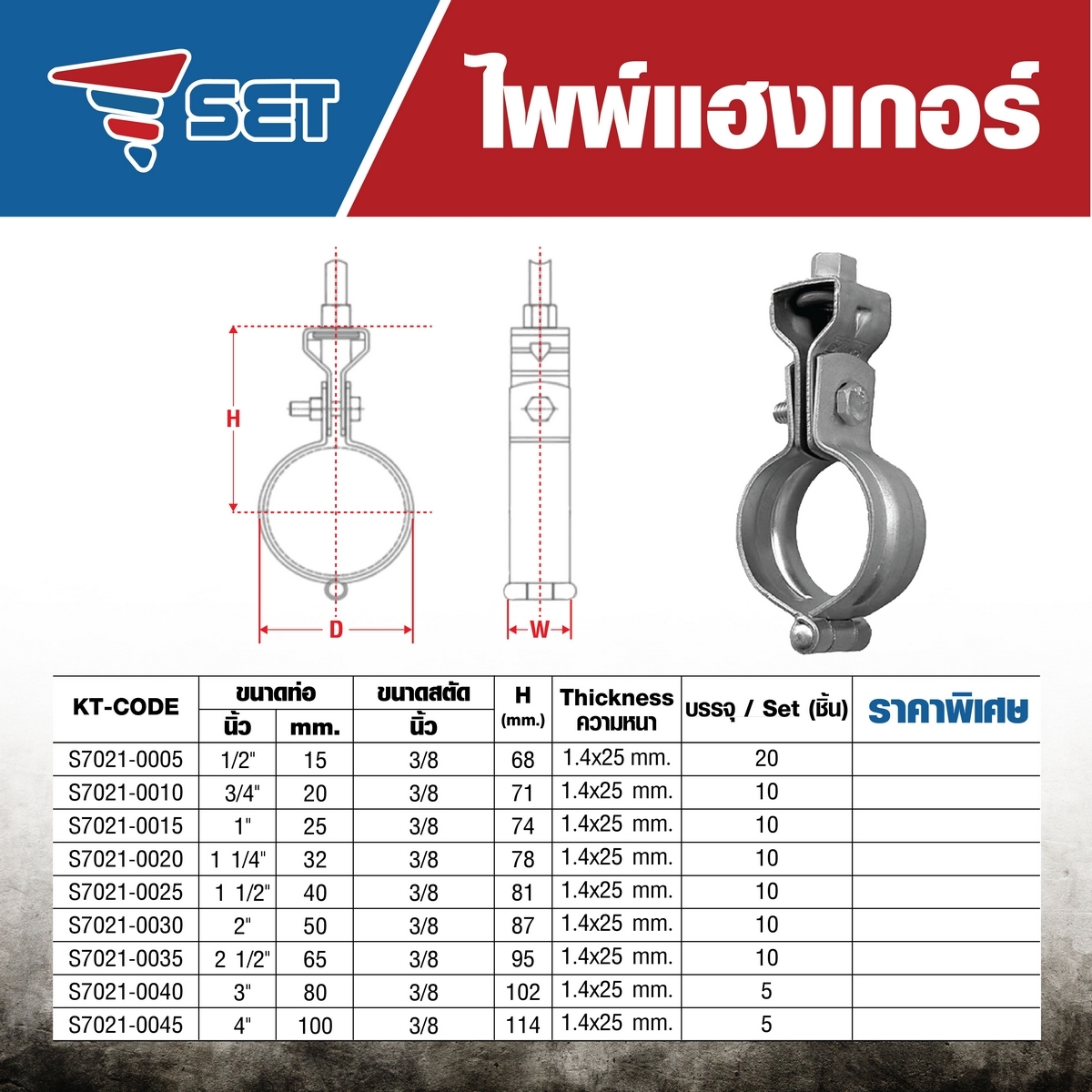 ไพพ์แฮงเกอร์ 2-1/2
