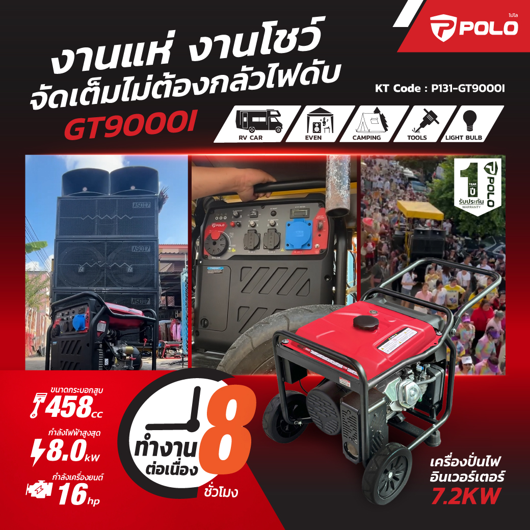 เครื่องปั่นไฟเบนซิน inverter